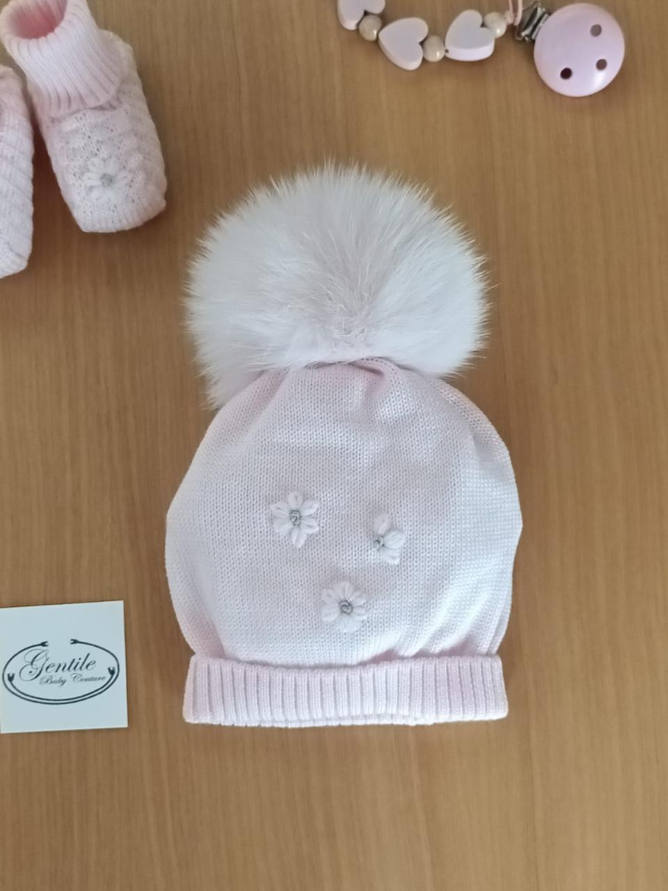 Cappellino in pura lana Rosa Marlù