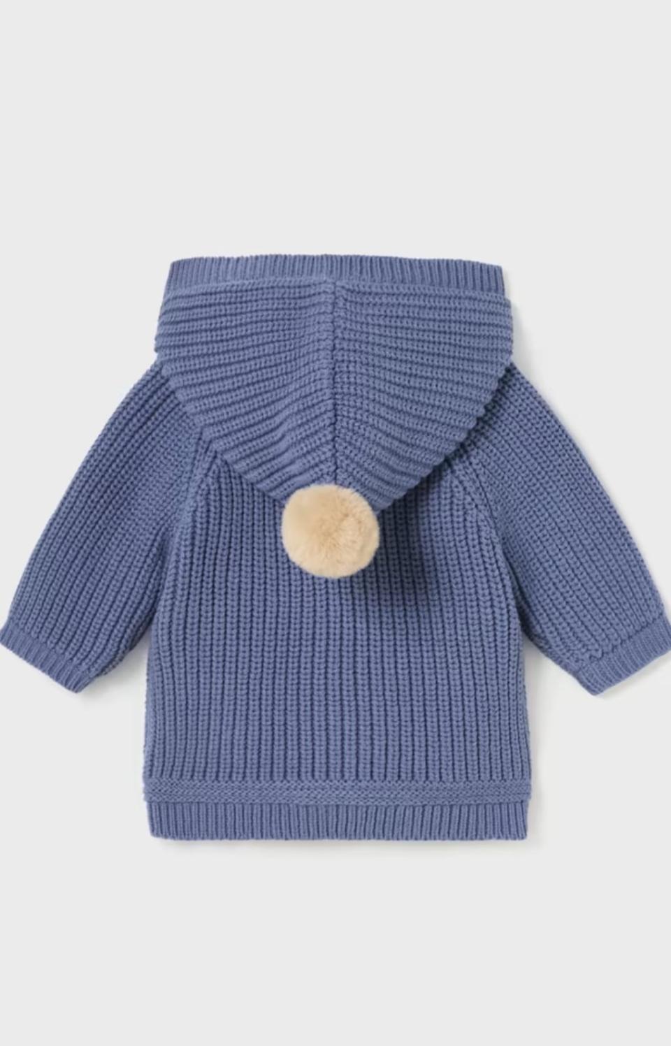 Cardigan neonato con pellicciotto interno Azzurro Mayoral