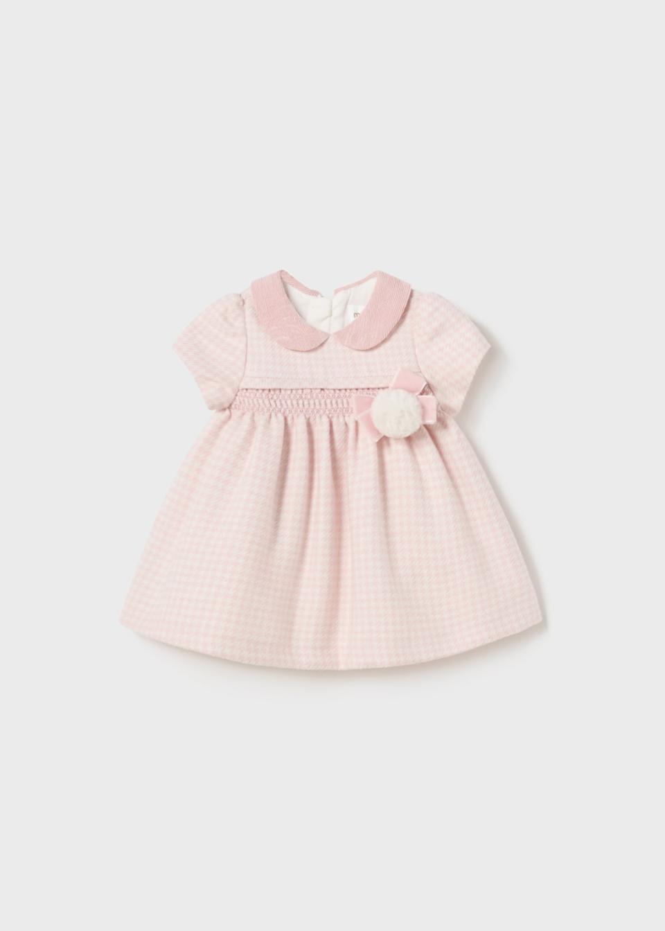 Abito con fiocchetto e pon pon laterale Rosa Mayoral 2864