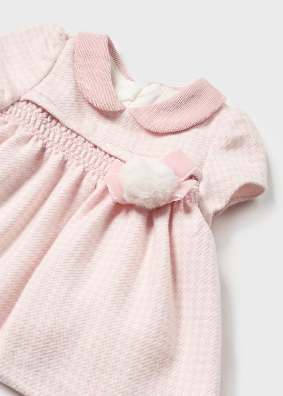Abito con fiocchetto e pon pon laterale Rosa Mayoral 2864