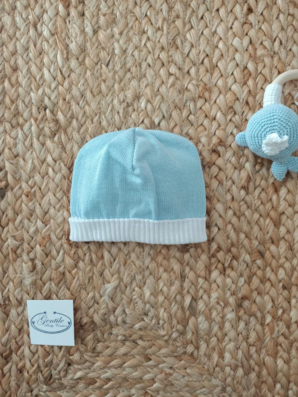 Cappellino in filo di cotone Cielo taglia 1 mese Bimbalò 6569