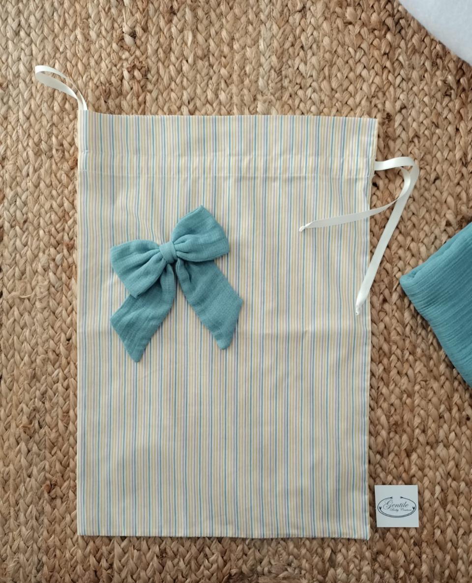 Sacca nursery con fiocchetto Gentile Baby Couture