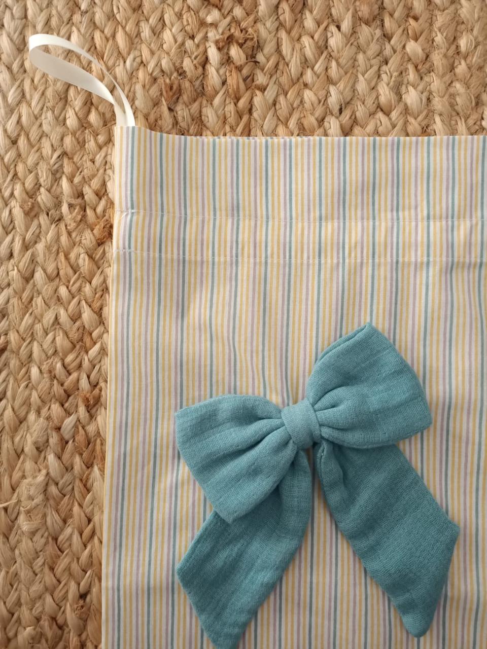 Sacca nursery con fiocchetto Gentile Baby Couture