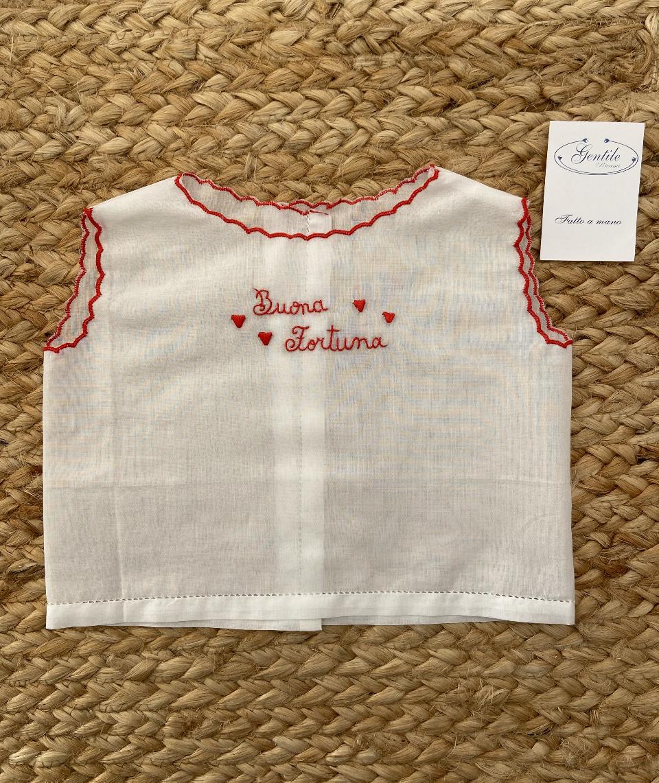 Camicina della Fortuna Gentile Baby Couture smanicata