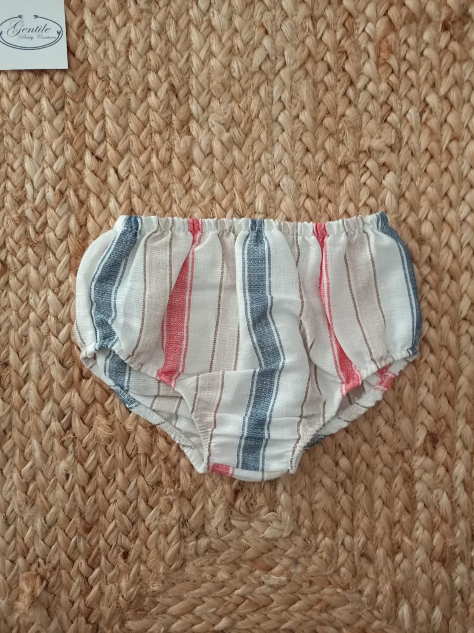 Abito in lino e cotone a righe con culotte Mayoral 1829