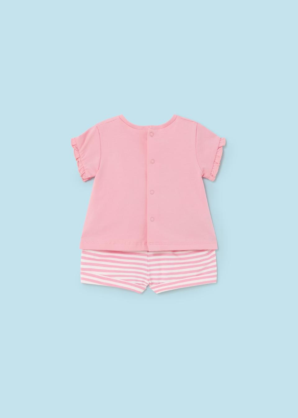 Completo 4 pezzi in cotone Rosa Mayoral 1634