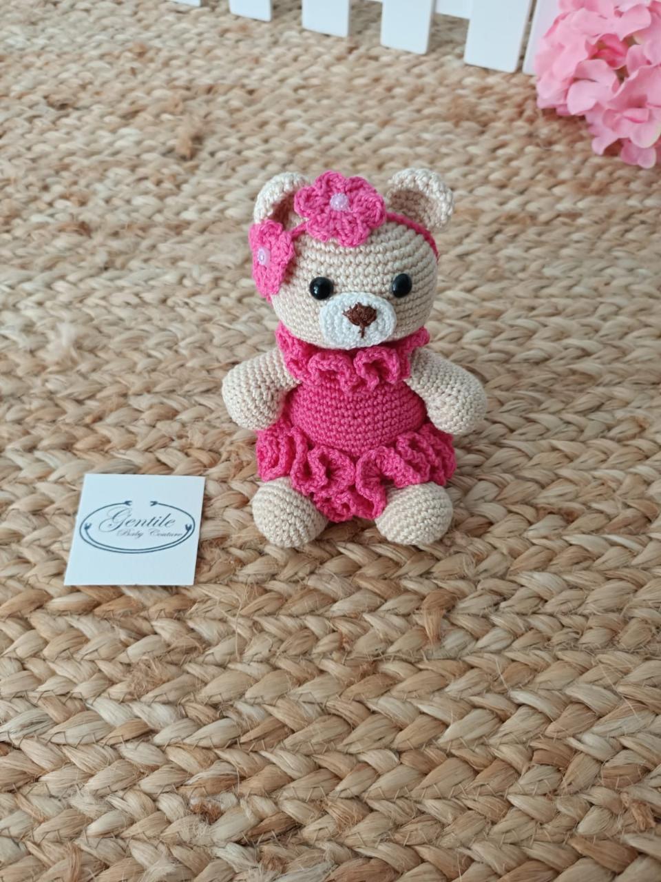 Orsetta Amigurumi Gentile Baby Couture Modello unico realizzato a mano