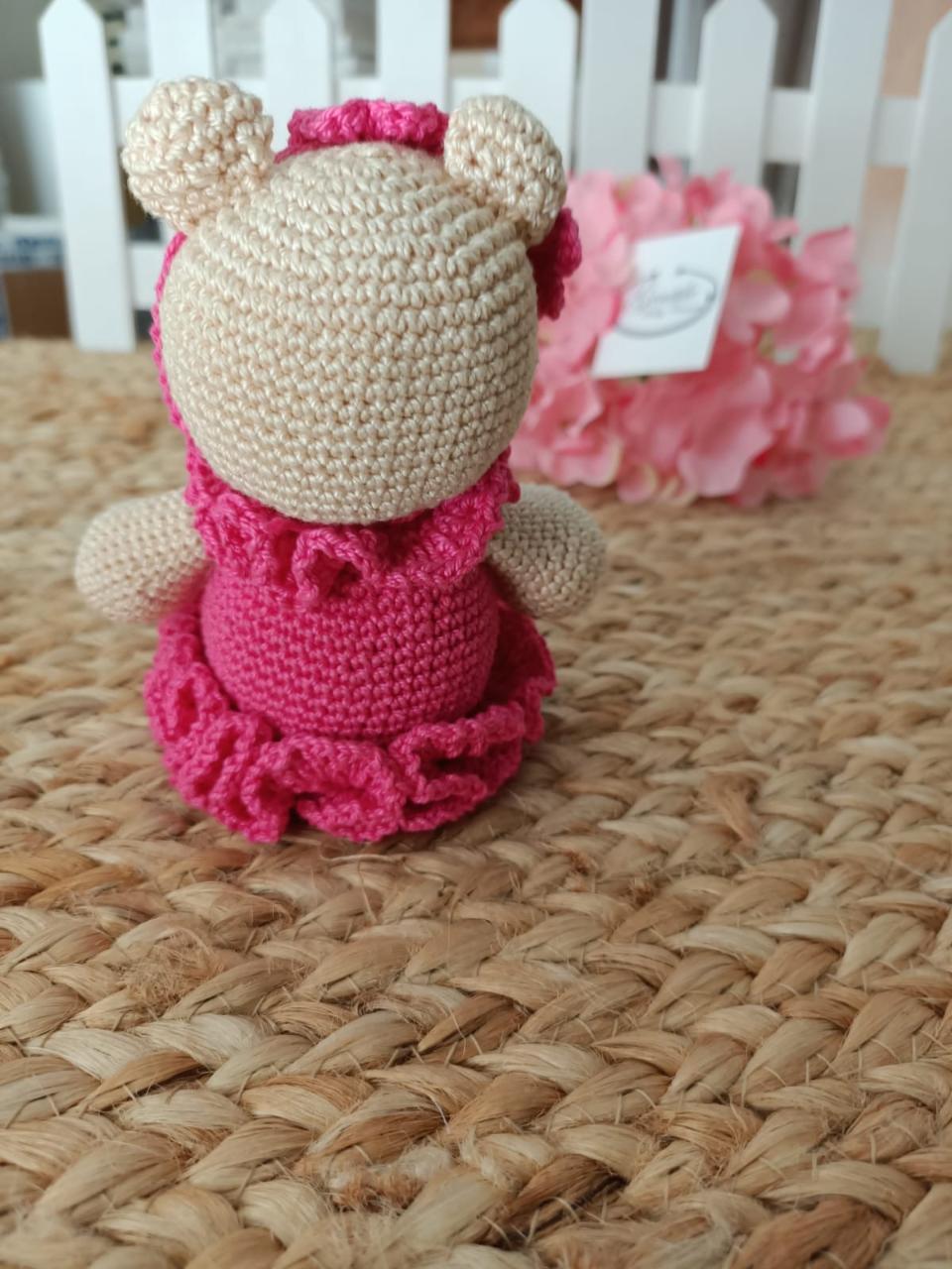 Orsetta Amigurumi Gentile Baby Couture Modello unico realizzato a mano