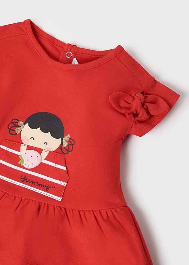 Vestito in cotone Rosso taglia 4-6 mesi Mayoral