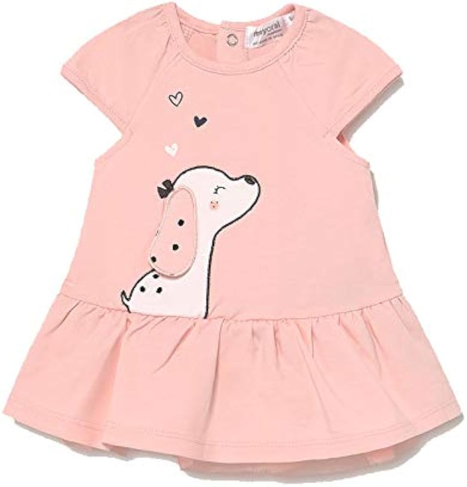 Vestito in cotone con tulle Rosa taglia 12 mesi Mayoral