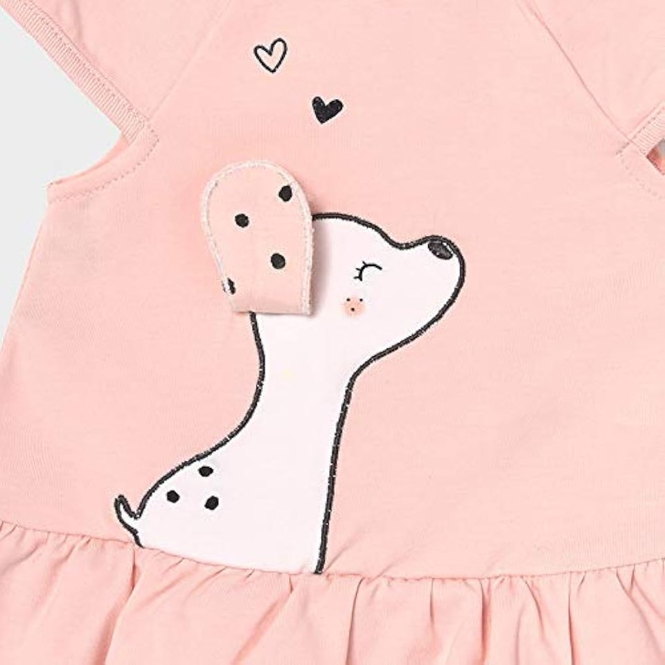 Vestito in cotone con tulle Rosa taglia 12 mesi Mayoral
