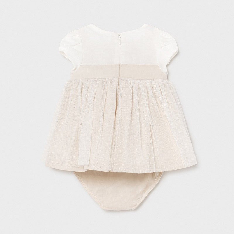 Abito elegante in lino e cotone con culotte taglia 12 mesi Mayoral