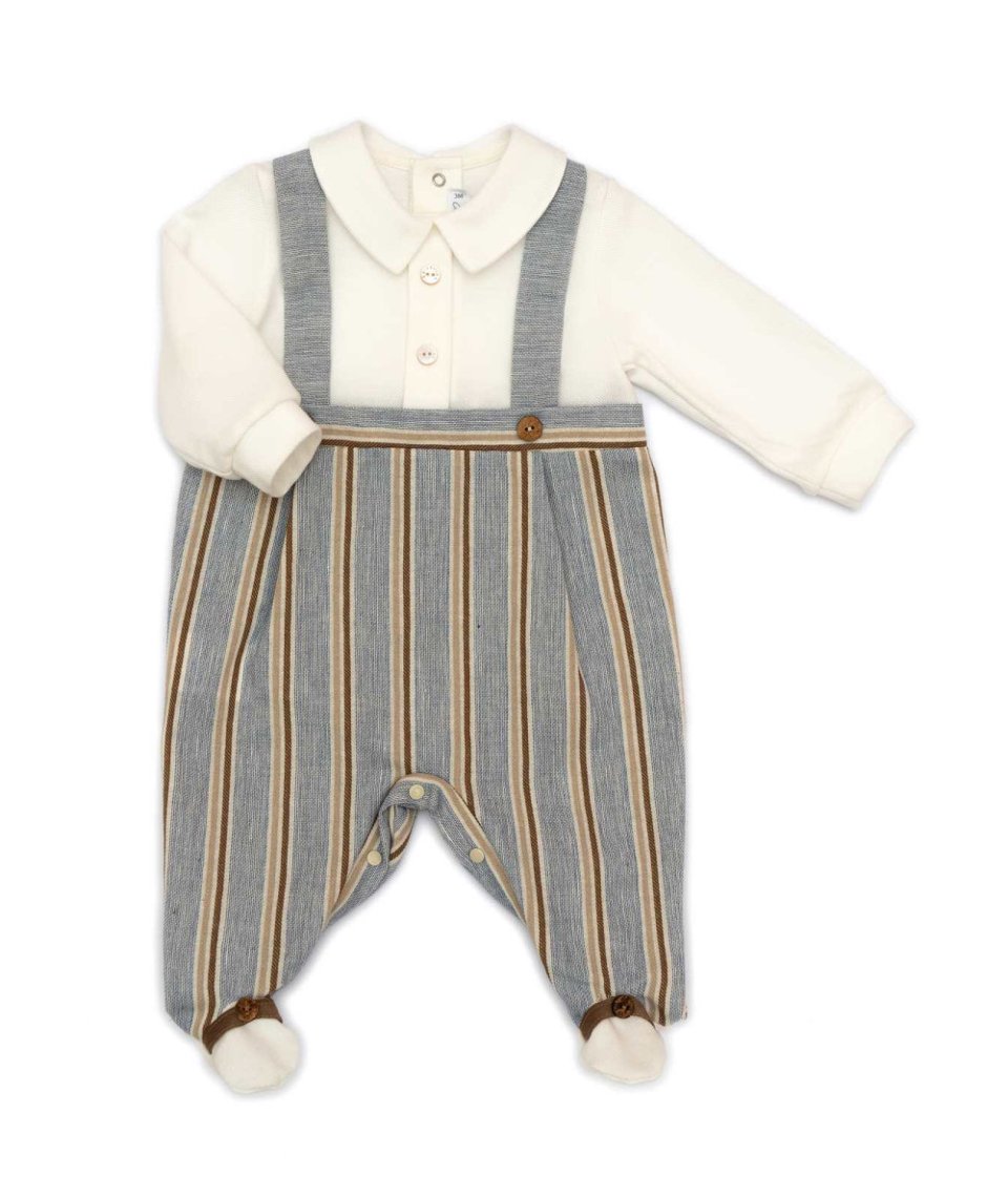 Tutina in puro cotone Bianco Latte / Avion taglia 3 mesi Barcellino