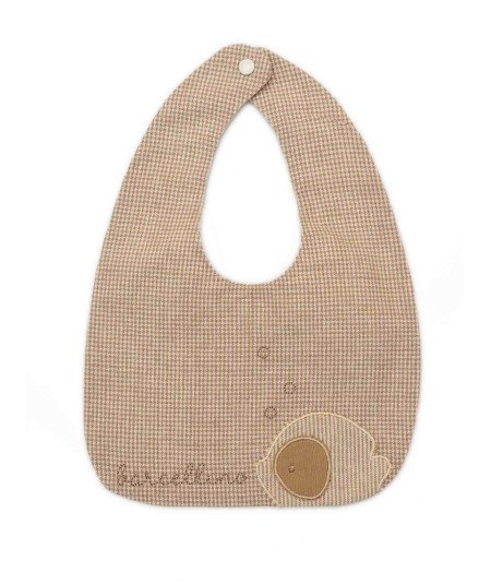 Bavetta in lino e cotone Beige con pesciolino Barcellino