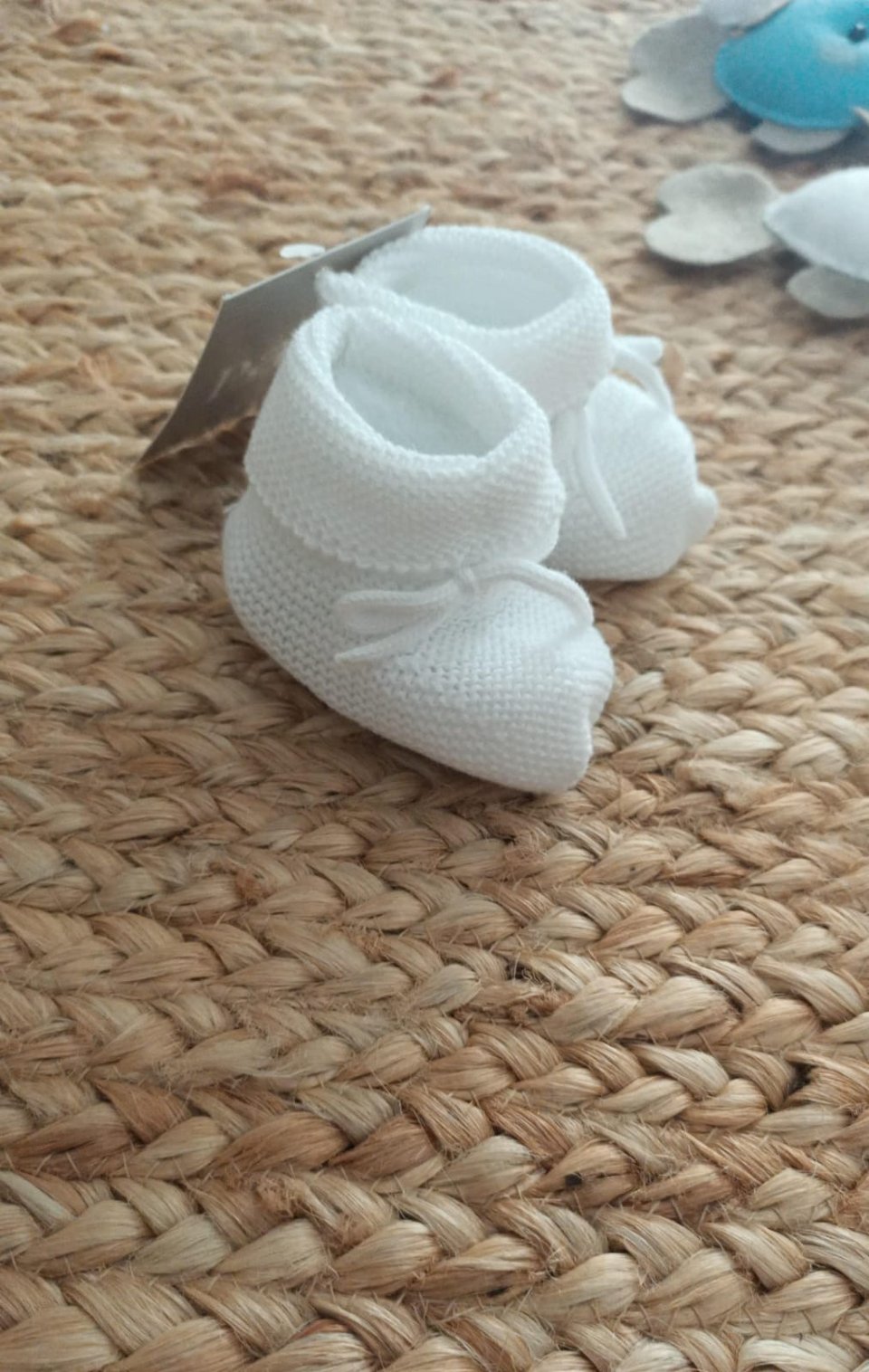 Babbucce in filo di puro cotone Bianco taglia 3 mesi Paz Rodriguez