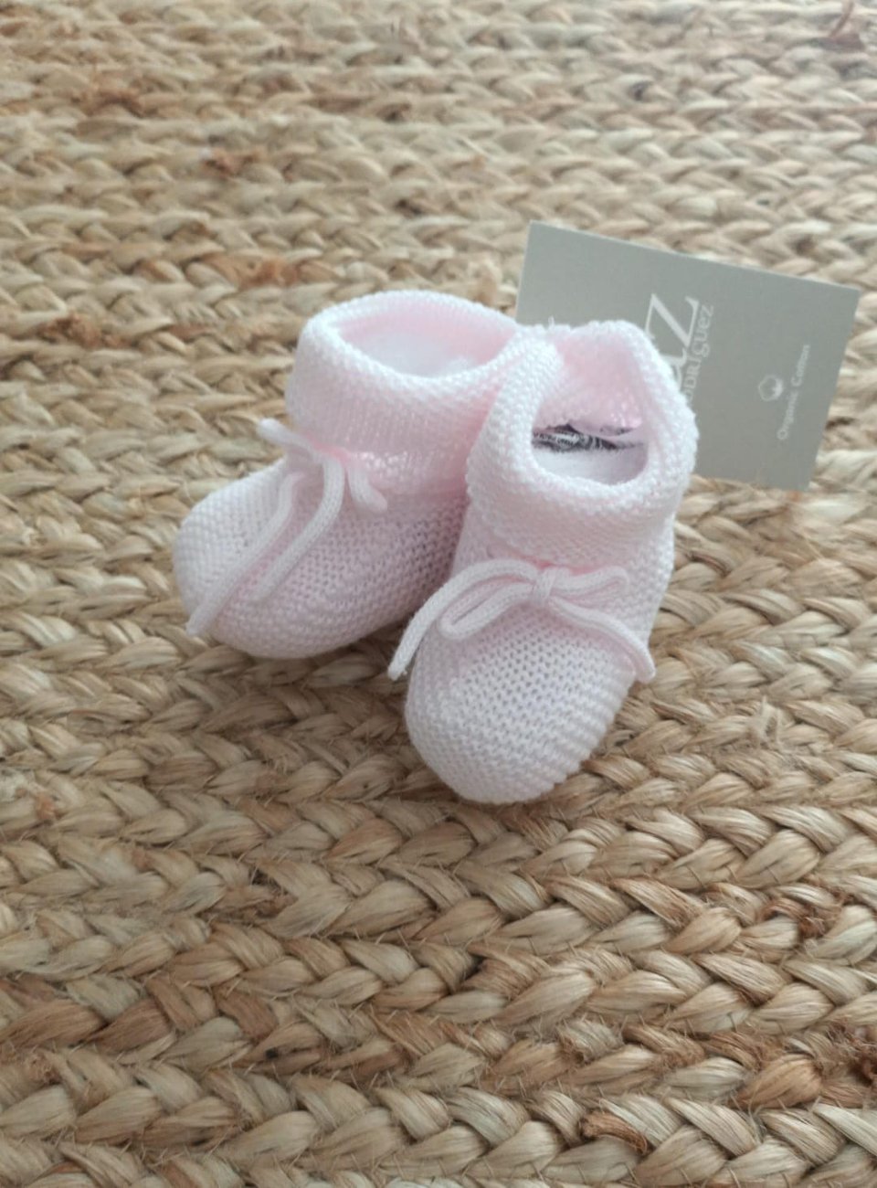 Babbucce in filo di puro cotone Rosa taglia 1 mese Paz Rodriguez