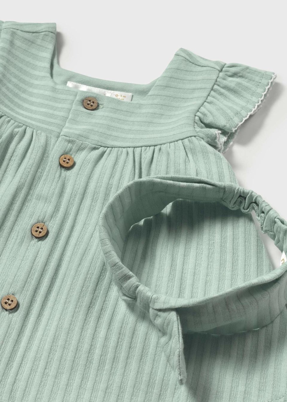 Vestito in puro cotone con fascetta Verde Acqua Mayoral
