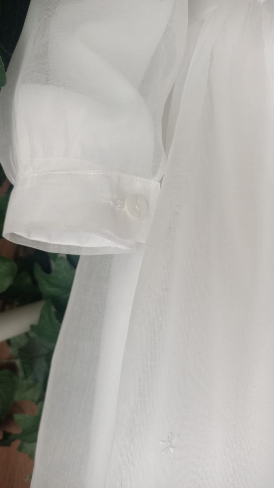 Abito da Battesimo in organza Bianca ricamato a mano taglia 6-9 mesi Gentile Baby Couture Ricamato a mano
