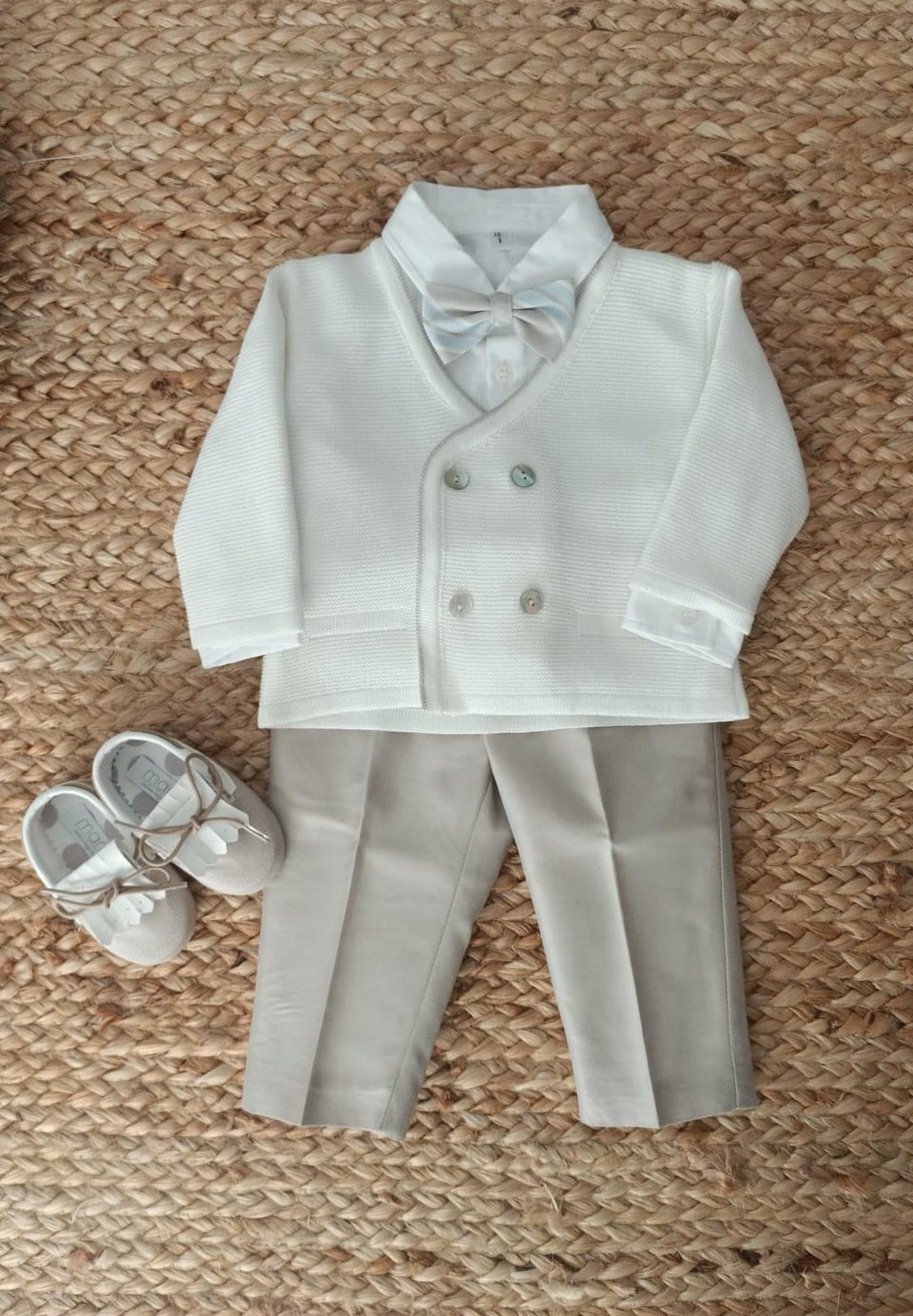 Completo 4 pezzi elegante Panna / Fango Marlù