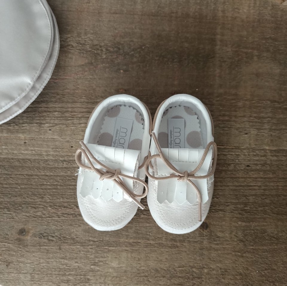 Mocassini neonato Fango / Bianco Marlù