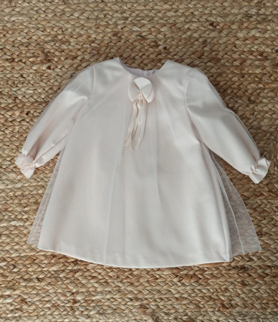 Abito elegante in tulle Rosa Cipria Chiaro Barcellino