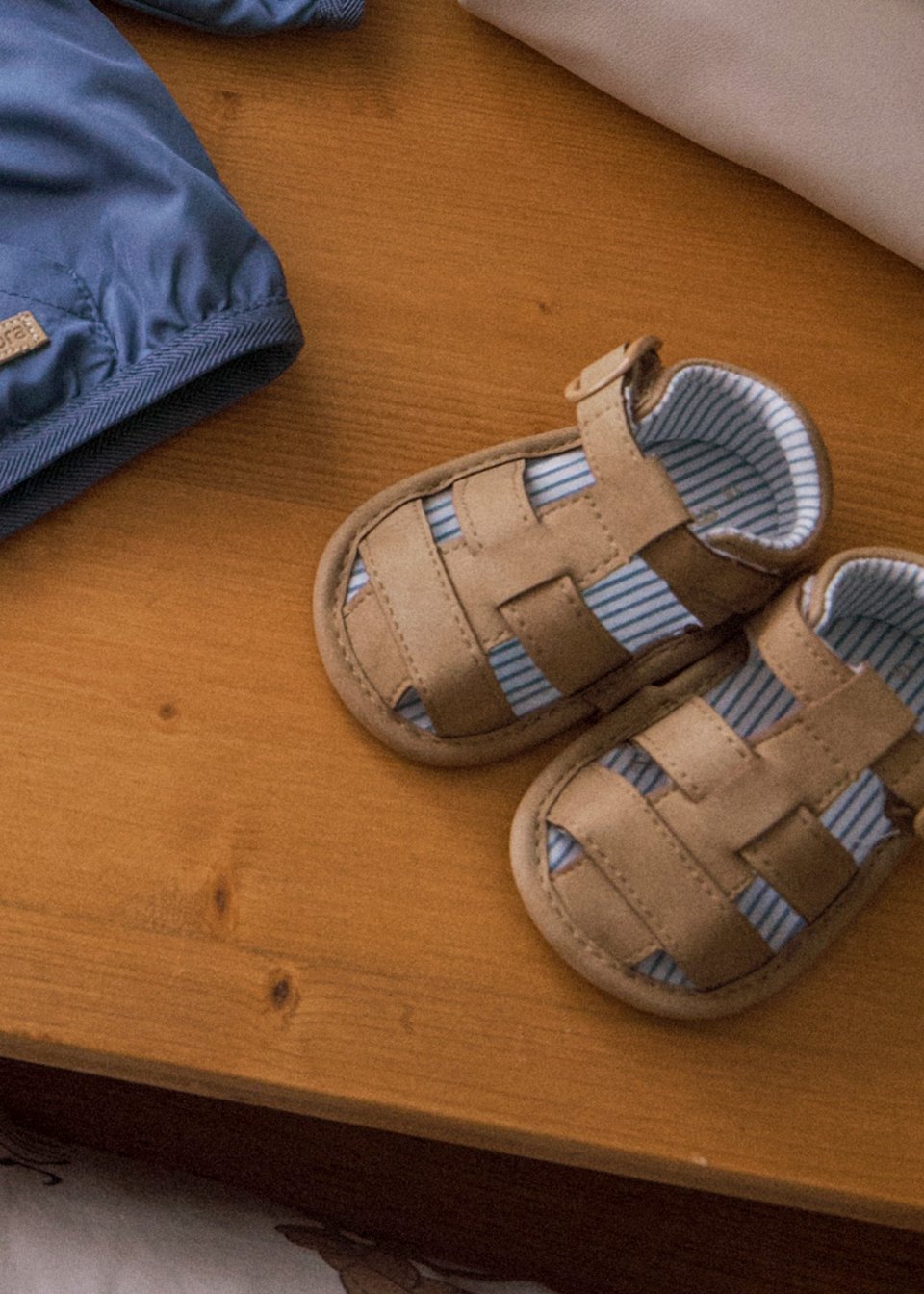 Scarpette ragnetti neonato Cammello Mayoral