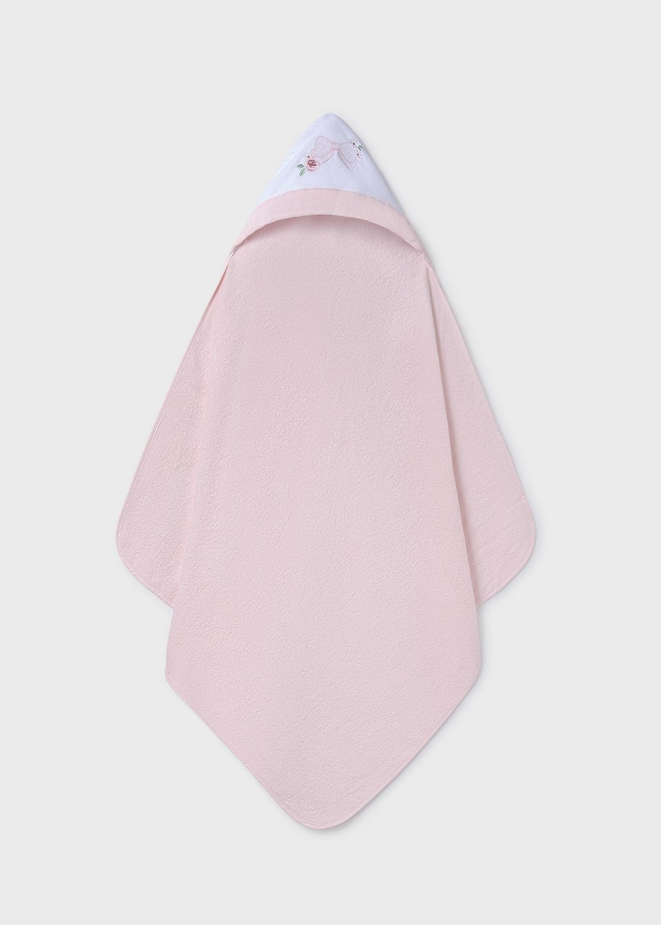 Accappatoio con cappuccio in spugna Fiocco Rosa Mayoral