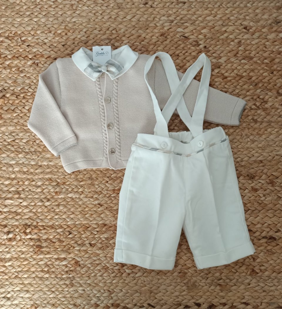 Completo 4 pezzi elegante Natural Bio / Panna Marlù