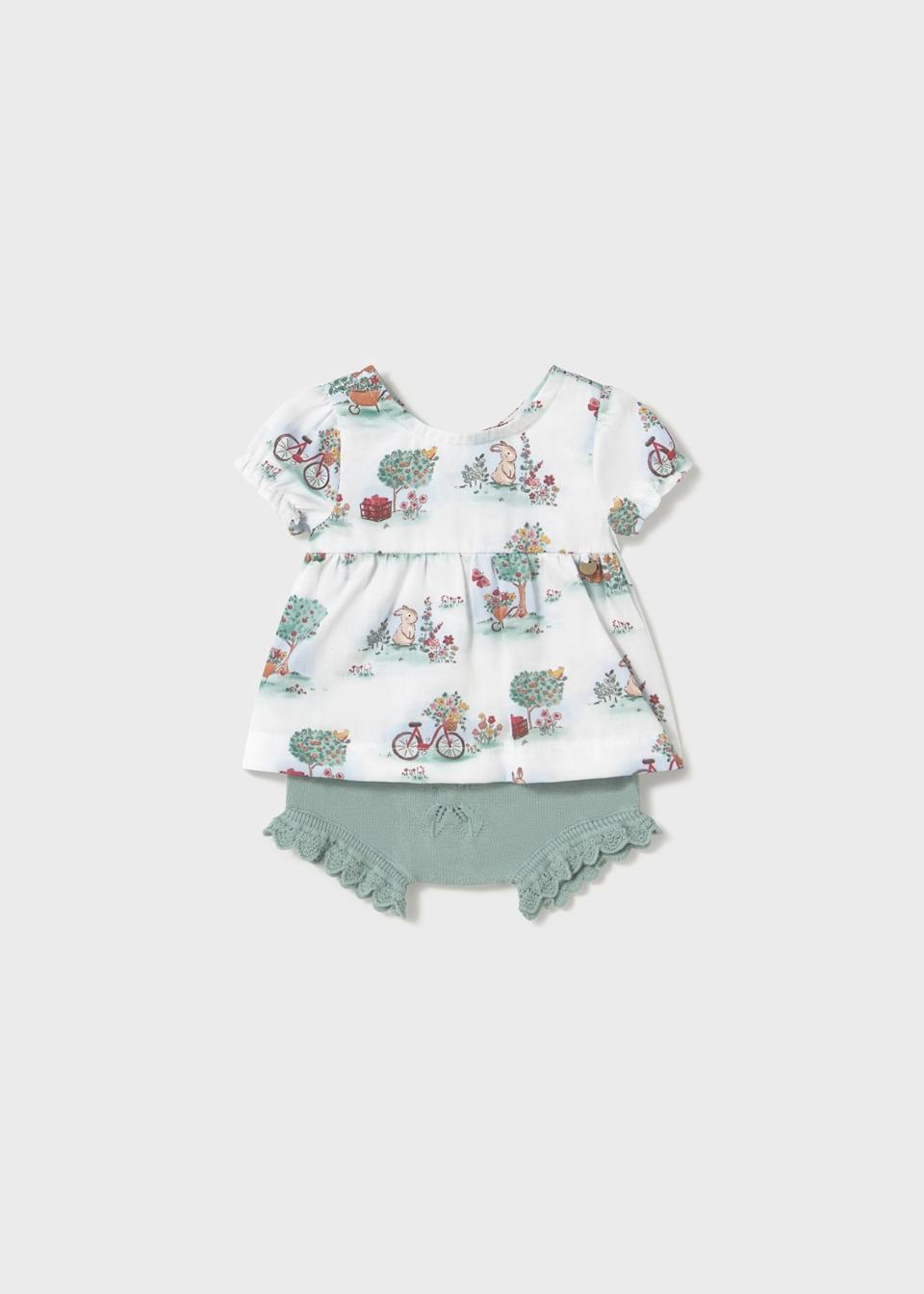 Completo 2 pezzi in puro cotone Menta Mayoral