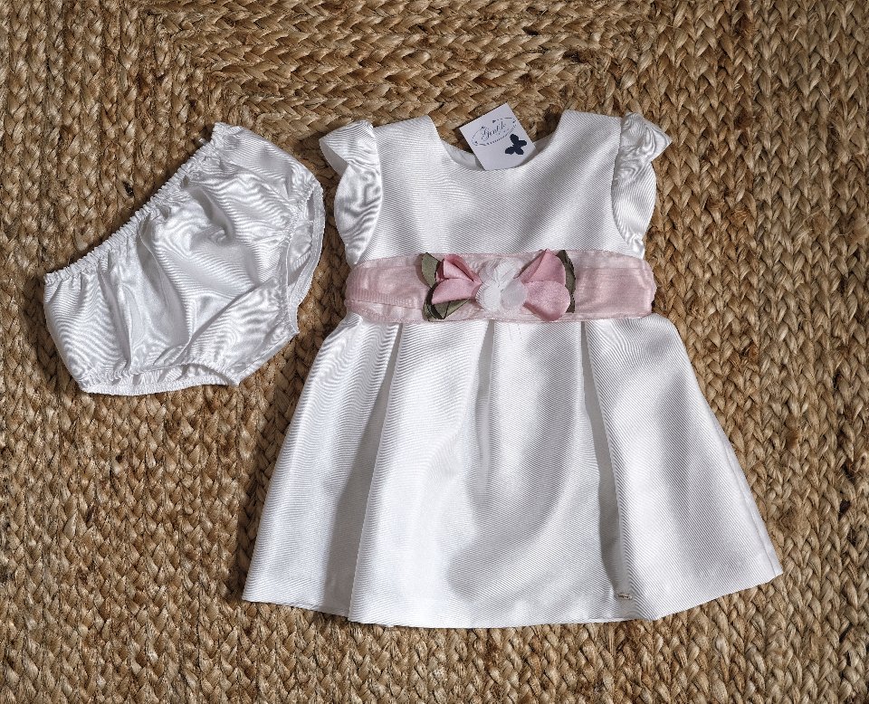 Abito elegante con cintura e culotte Bianco taglia 12 mesi Mayoral