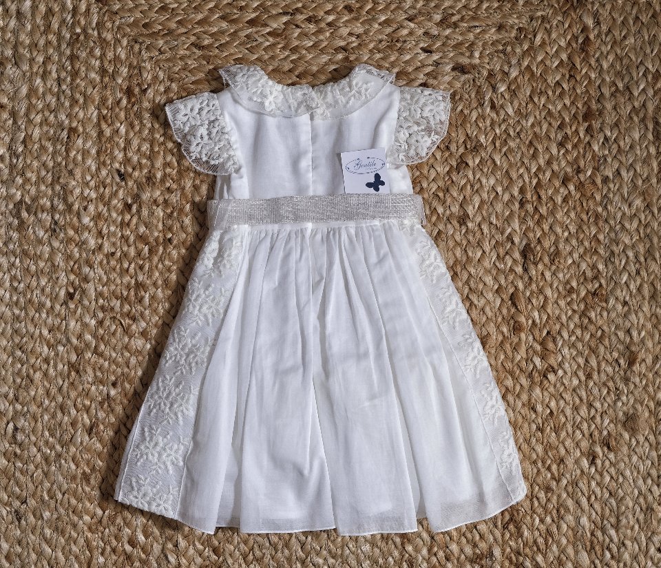 Abito elegante con pizzo ricamato Vaniglia taglia 9-12 mesi Marlù