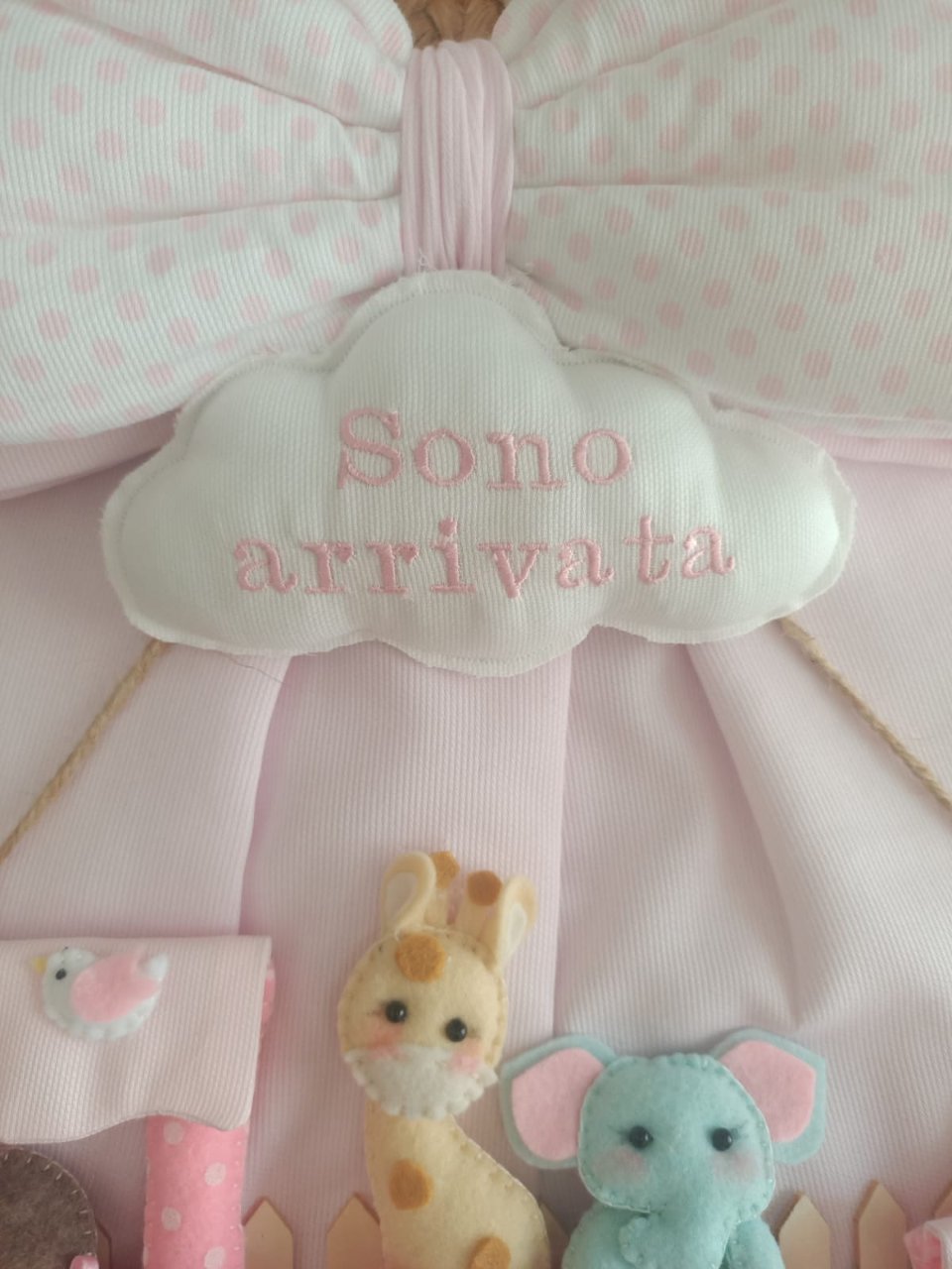 Fiocco trenino con animali art.16 Gentile Baby Couture