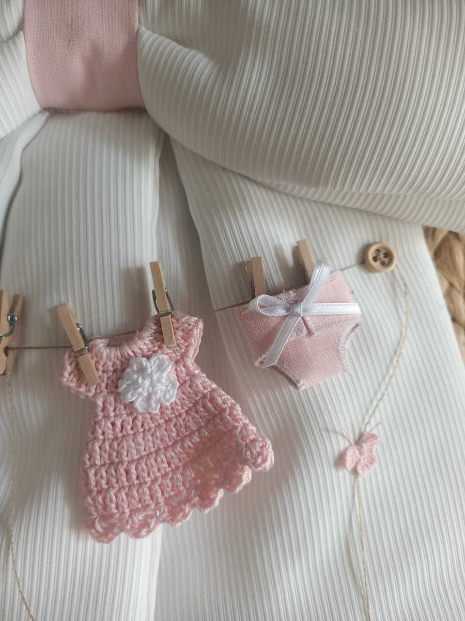 Fiocco nascita panni stesi art. 18S Gentile Baby Couture