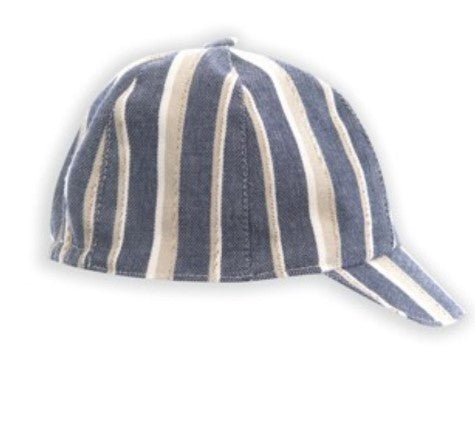 Cappello basket Panna / Blu / Ecrù taglia 6-9 mesi Marlù