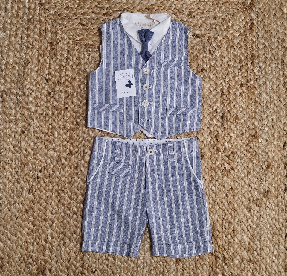 Completo 4 pezzi elegante Azzurro taglia 12 mesi Bimbalò