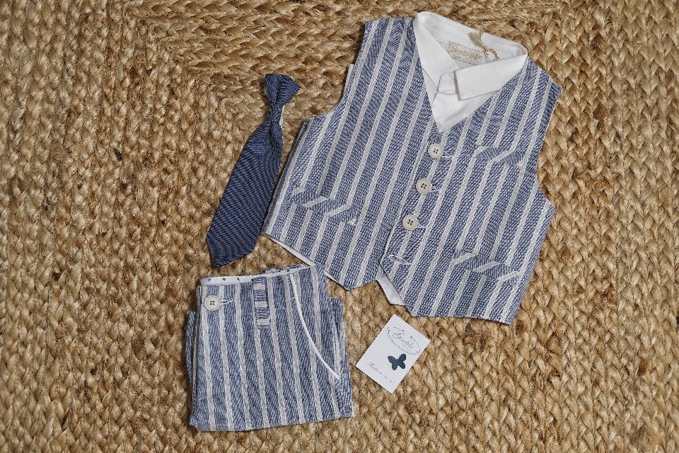 Completo 4 pezzi elegante Azzurro taglia 12 mesi Bimbalò