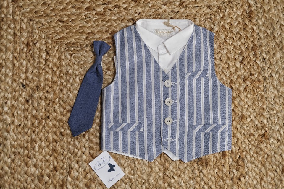 Completo 4 pezzi elegante Azzurro taglia 12 mesi Bimbalò