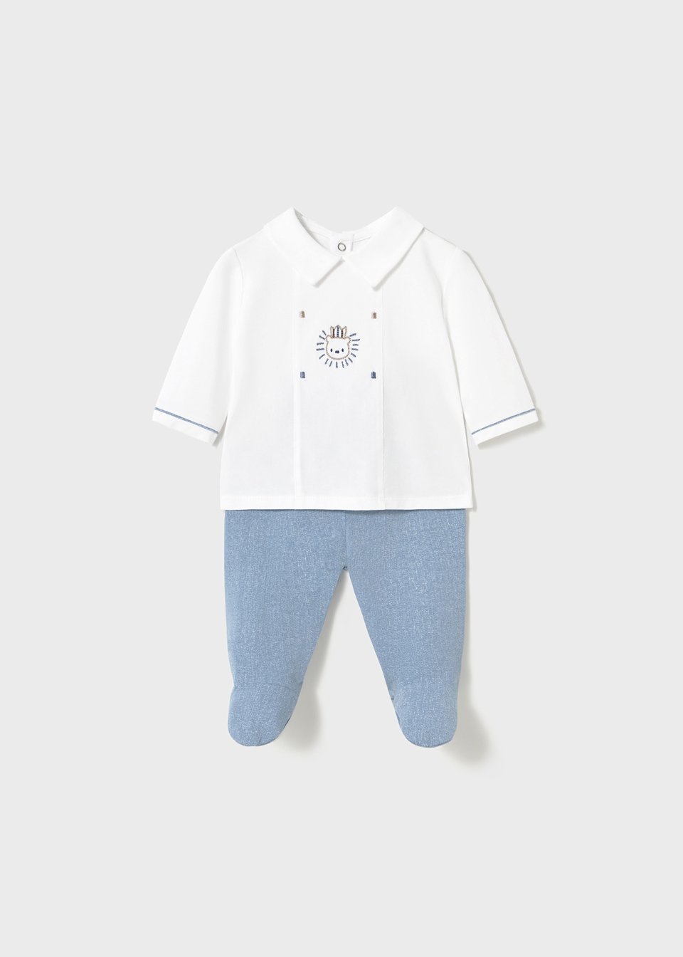 Completo 2 pezzi in jersey di cotone Azzurro Mayoral