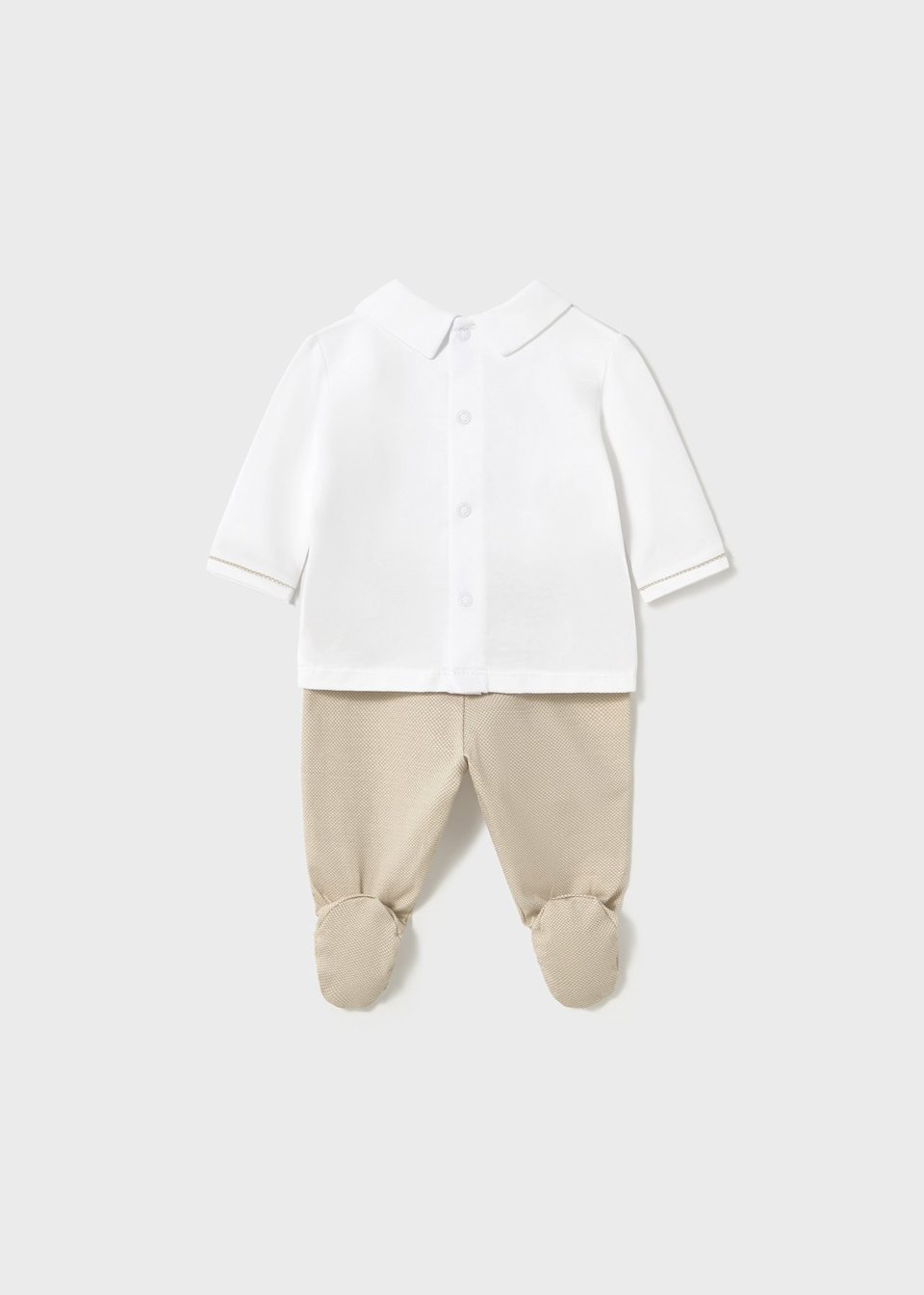 Completo 2 pezzi in jersey di cotone Panna Mayoral