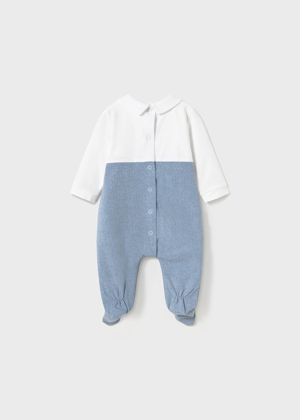 Tutina in jersey di cotone Bianco / Azzurro Mayoral
