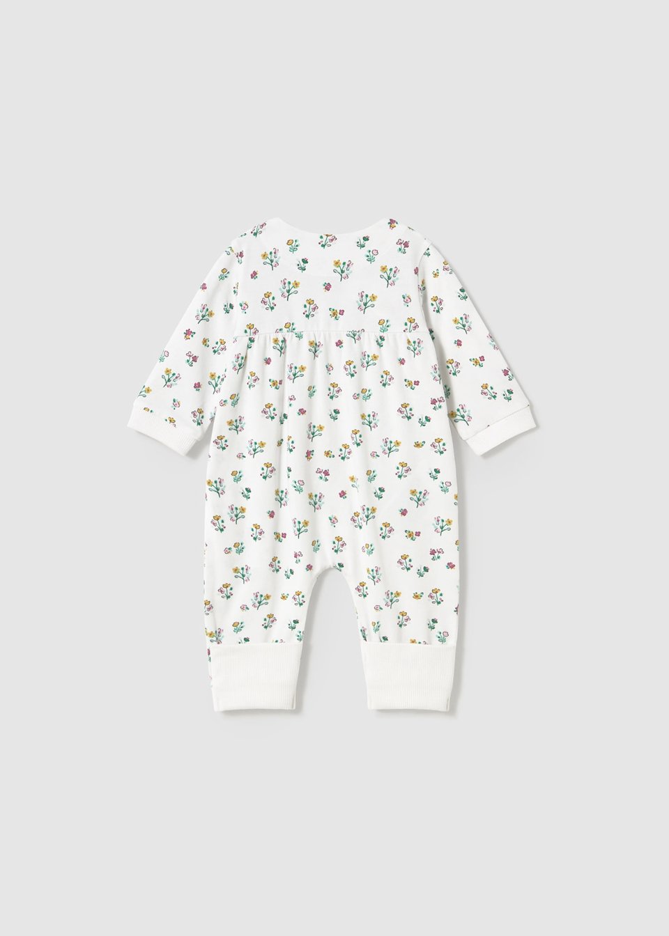 Tutina in jersey di cotone fantasia fiori Bianca / Verde Mayoral