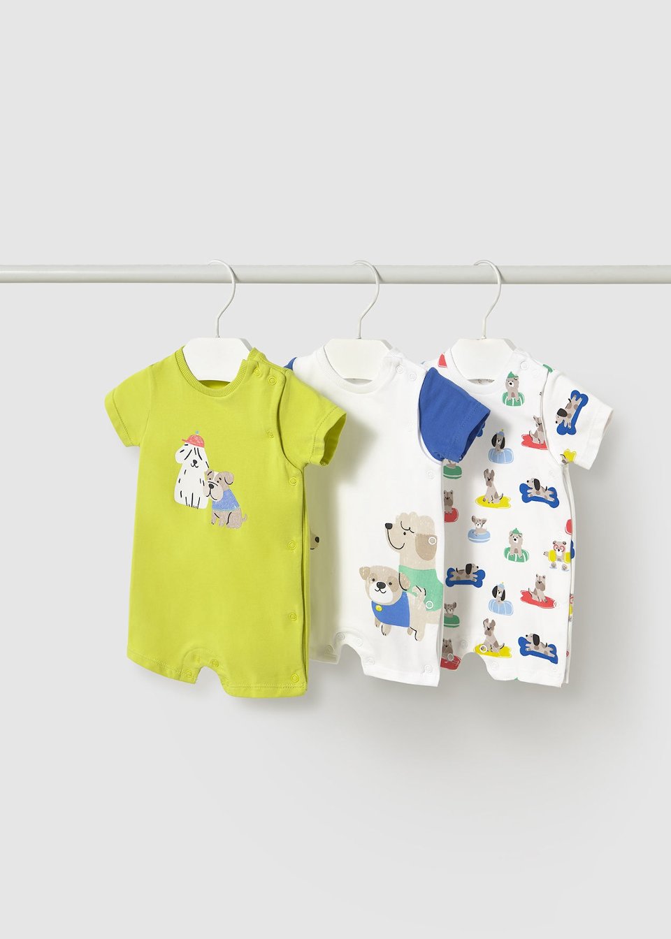 Set 3 pagliaccetti in jersey di cotone Mayoral