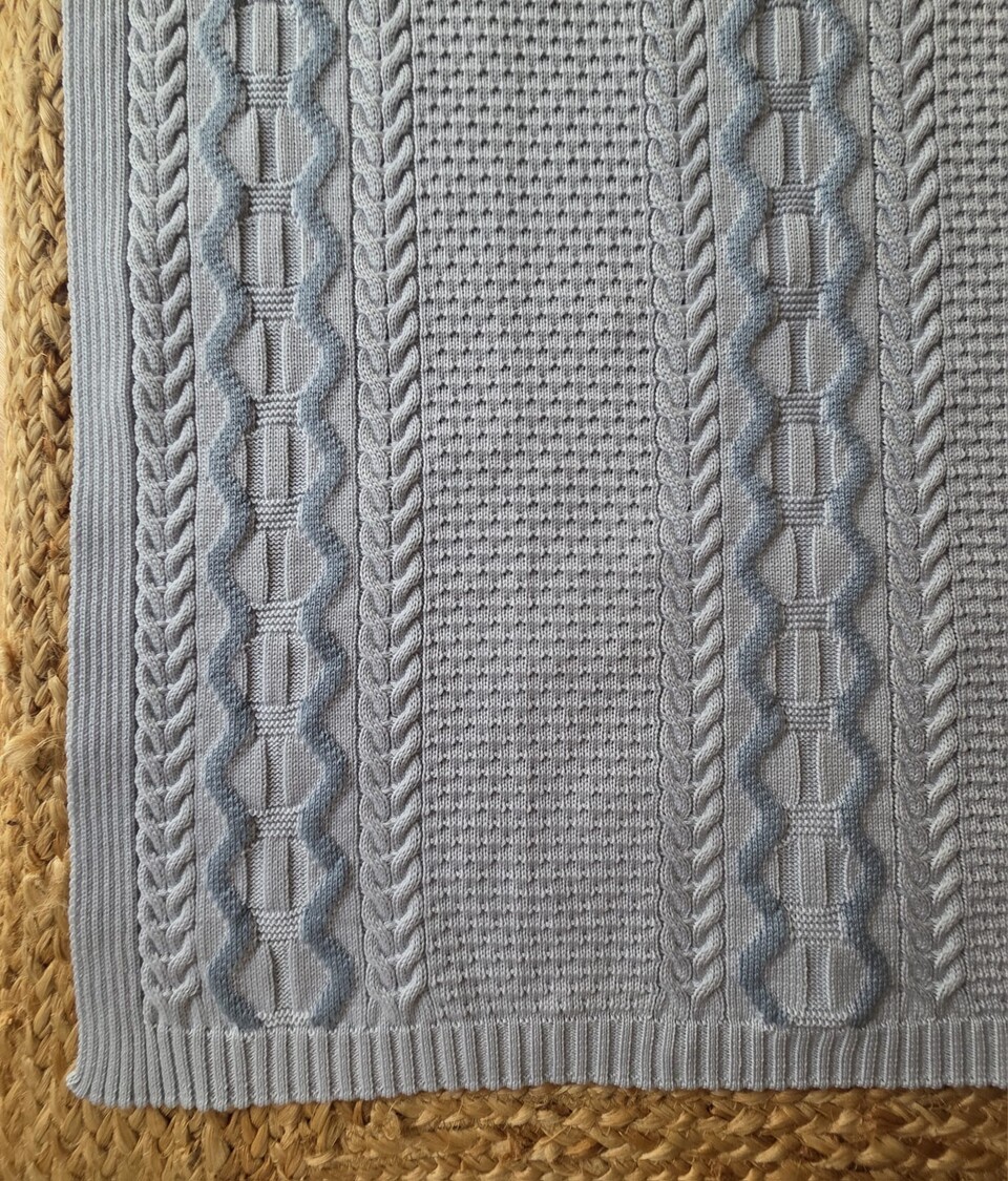 Copertina per carrozzina in pura lana Cielo Polvere / Cielo Marlù
