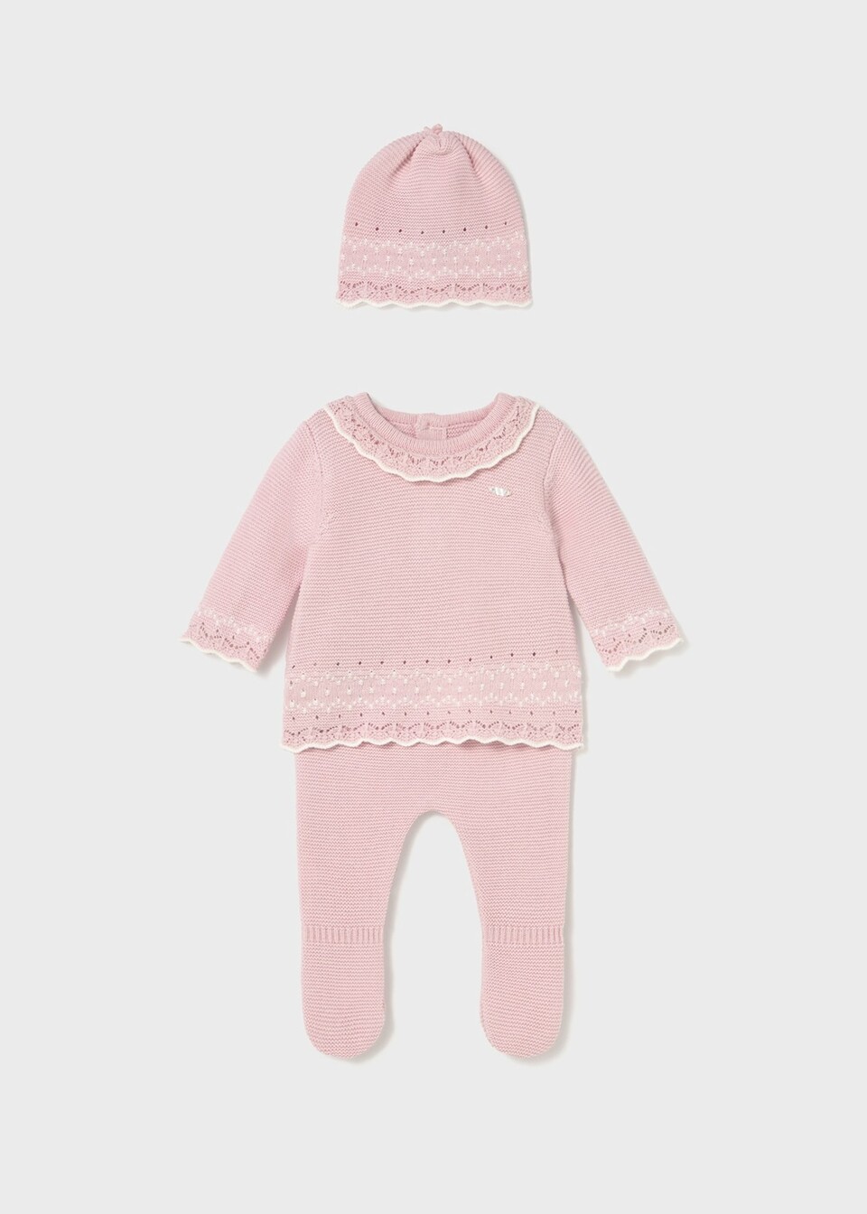 Completo 3 pezzi in caldo cotone Rosa Mayoral