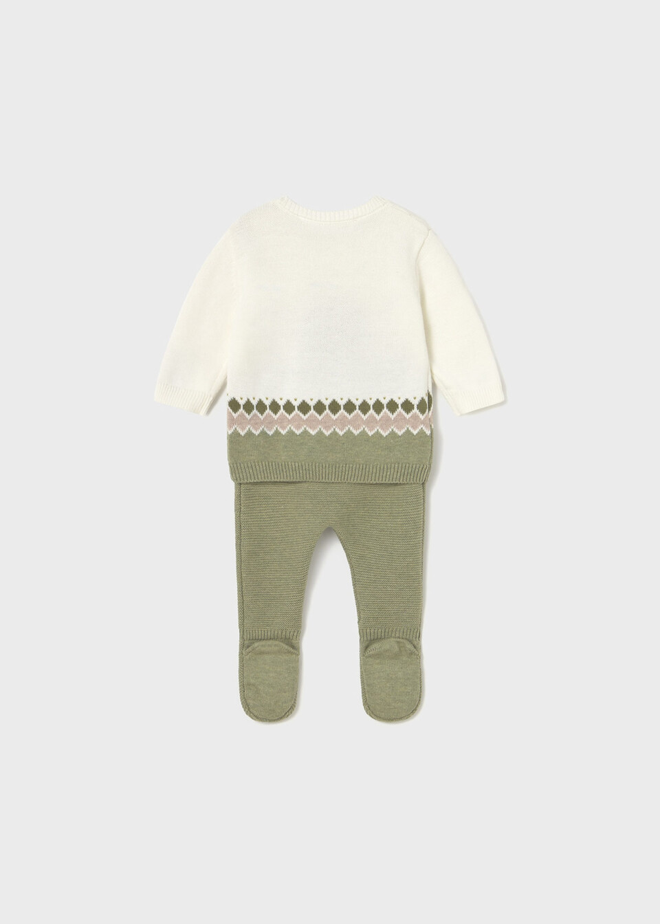 Completo 2 pezzi in caldo cotone Leoncino Panna / Verde Mayoral
