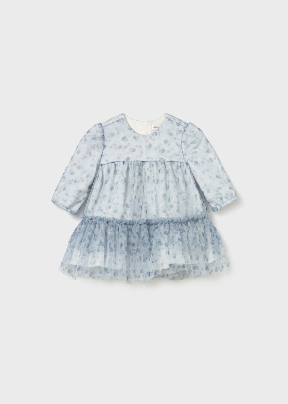 Vestito in caldo cotone e tulle Mineral Mayoral