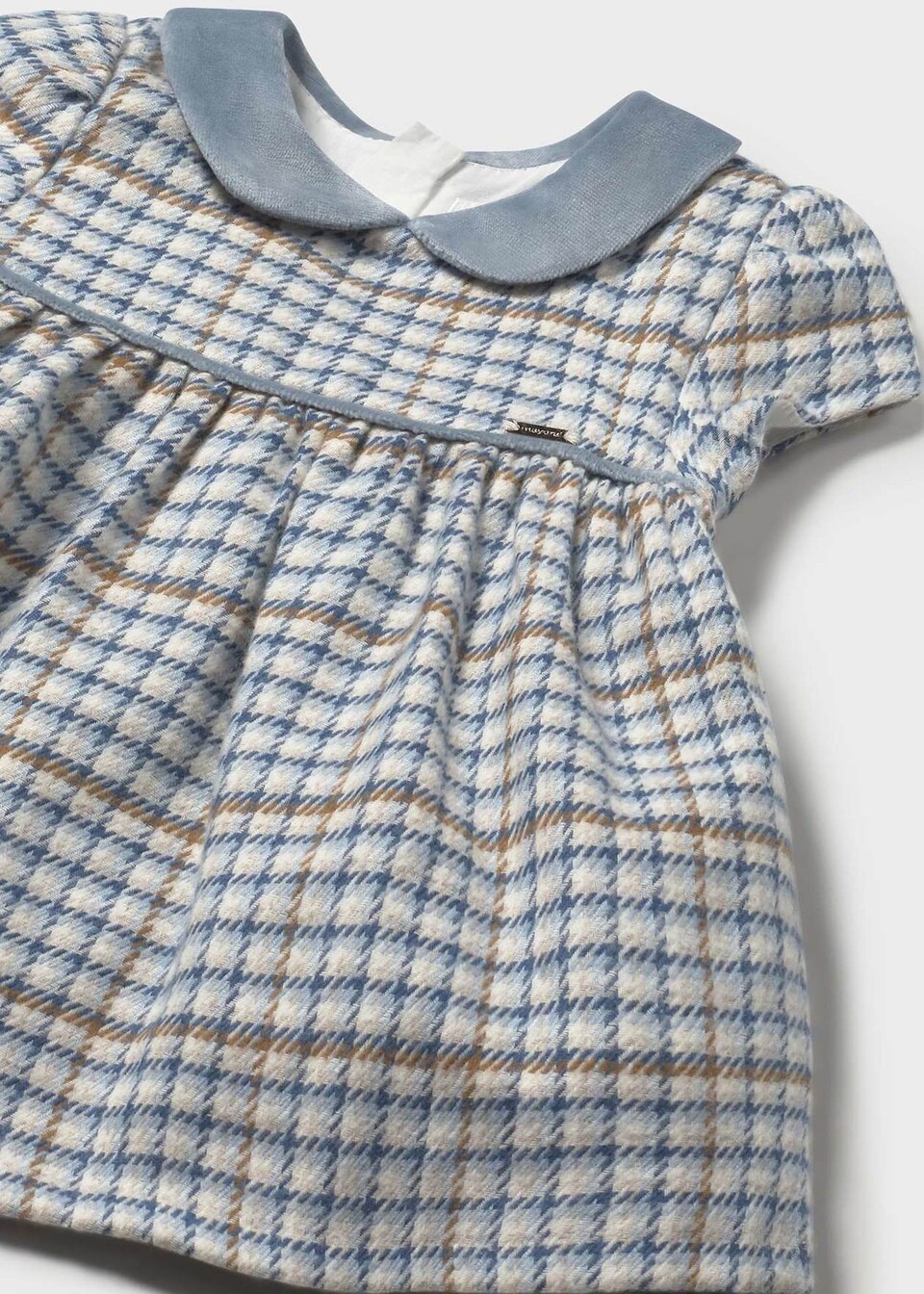 Vestito in caldo cotone a quadri Azzurro Mayoral