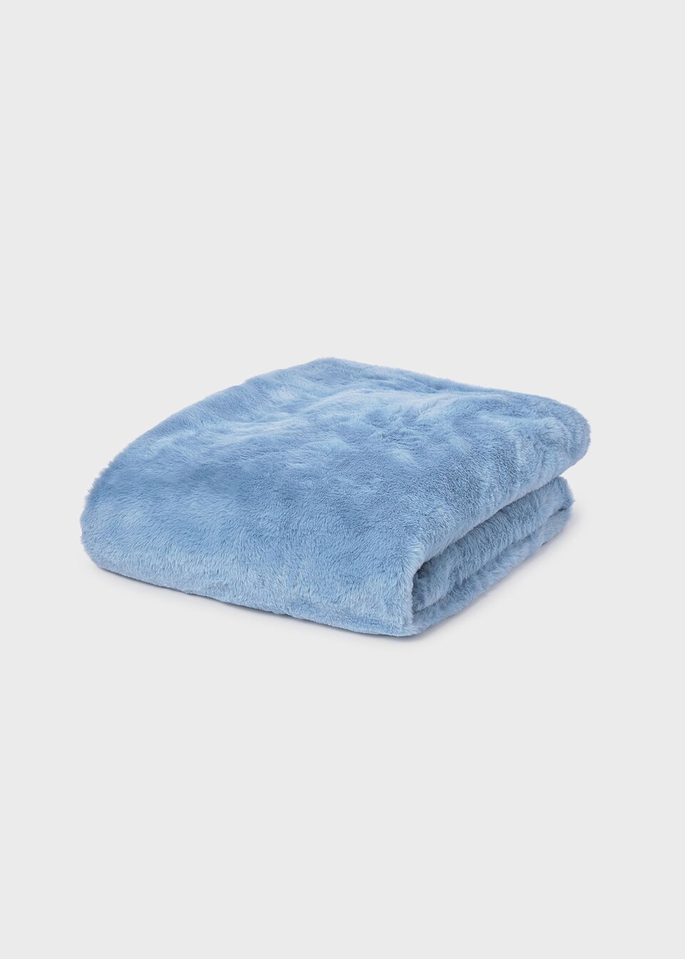 Copertina per carrozzina in pellicciotto con pompon Azzurro Mayoral