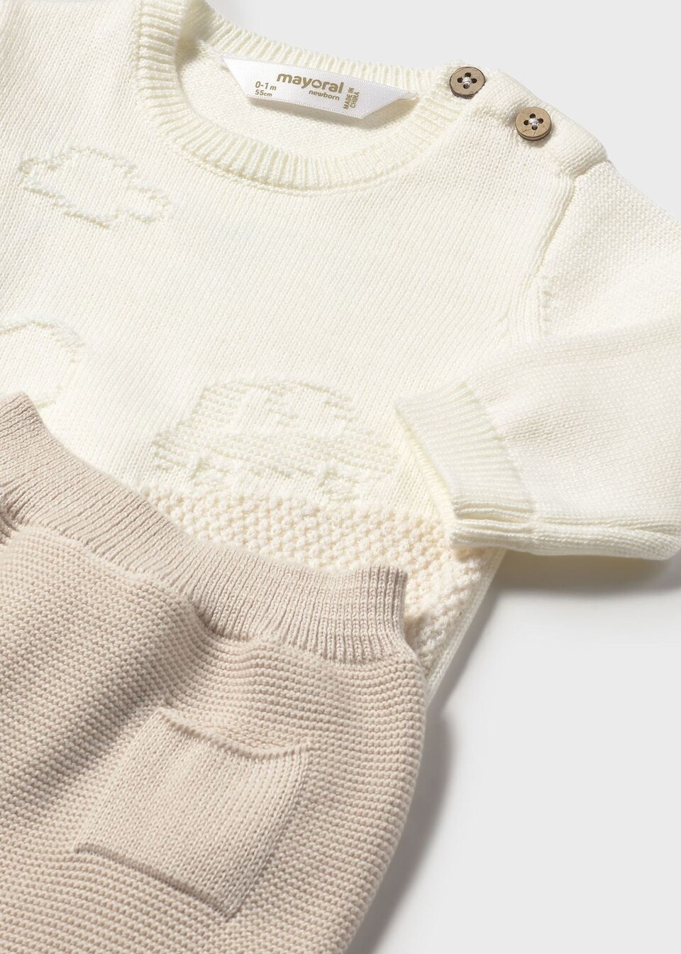 Completo 2 pezzi in caldo cotone Panna / Beige Mayoral