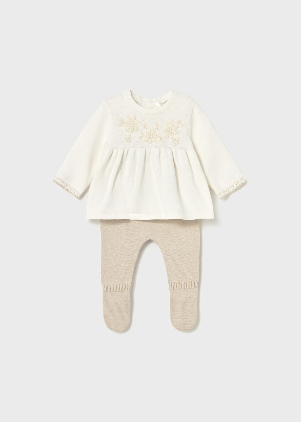Completo 2 pezzi in caldo cotone Panna / Beige Mayoral